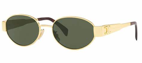 Celine Triomphe Oval Metal Sunglasses 40235U